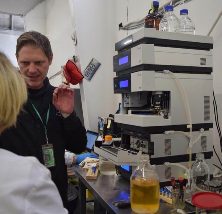 Man and woman in Mary's Nutritionals science lab