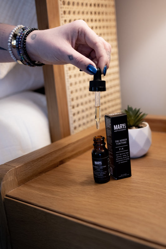 Mary's Remedy Tincture dropper and packaging