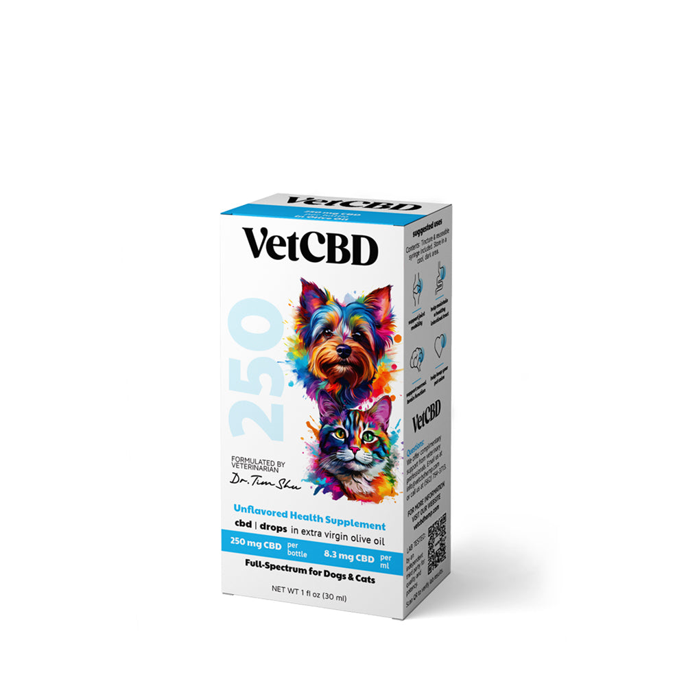 VetCBD 250 mg Full Spectrum CBD tincture for dogs and cats