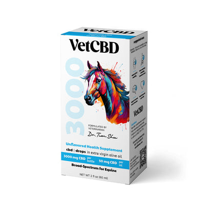 VetCBD Equine Broad-Spectrum CBD Tincture – 3000mg