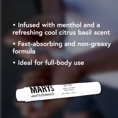 Infused with menthol and a cool citrus basil scent. fast-absorbing and non-greasy. ideal for full-body relief