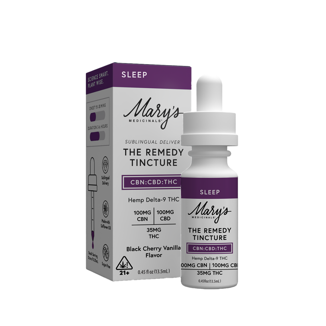 Mary's Medicinals The Remedy Tincture packaging on a white background