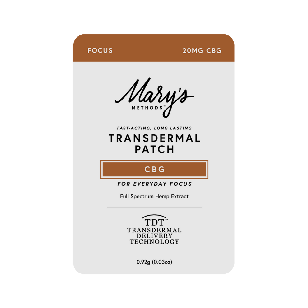 CBG Transdermal Patches for Focus – Mary's Nutritionals
