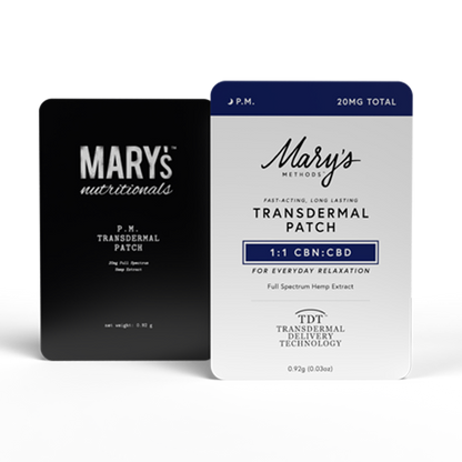 Mary's PM CBN CBD Sleep Patches (old + new packaging)