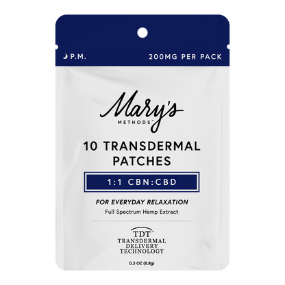 Mary's P.M. 10-Pack CBN:CBD Transdermal Patches