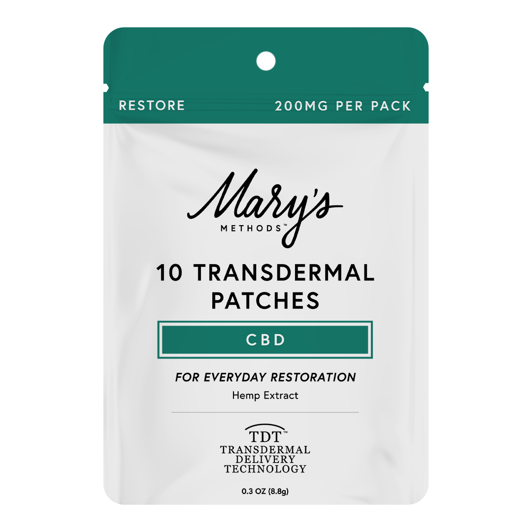Mary's Methods Multipack 20 mg CBD - 200 mg total Transdermal Patch Restore