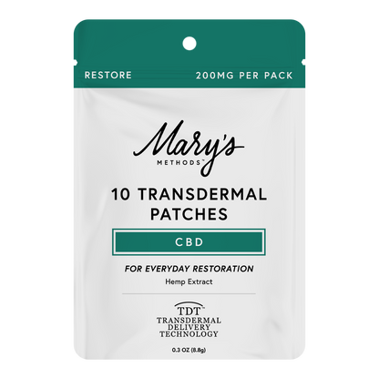 Mary's Methods Multipack 20 mg CBD - 200 mg total Transdermal Patch Restore