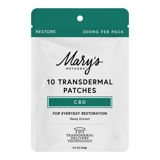 Mary's Methods Multipack 20 mg CBD - 200 mg total Transdermal Patch Restore