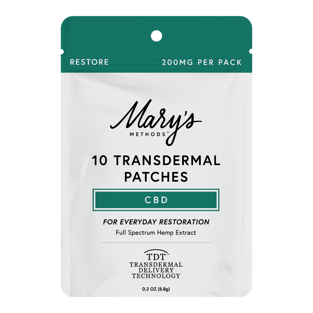 CBD Transdermal Patch 10-Pack for Lasting Relief | Mary’s Nutritionals ...