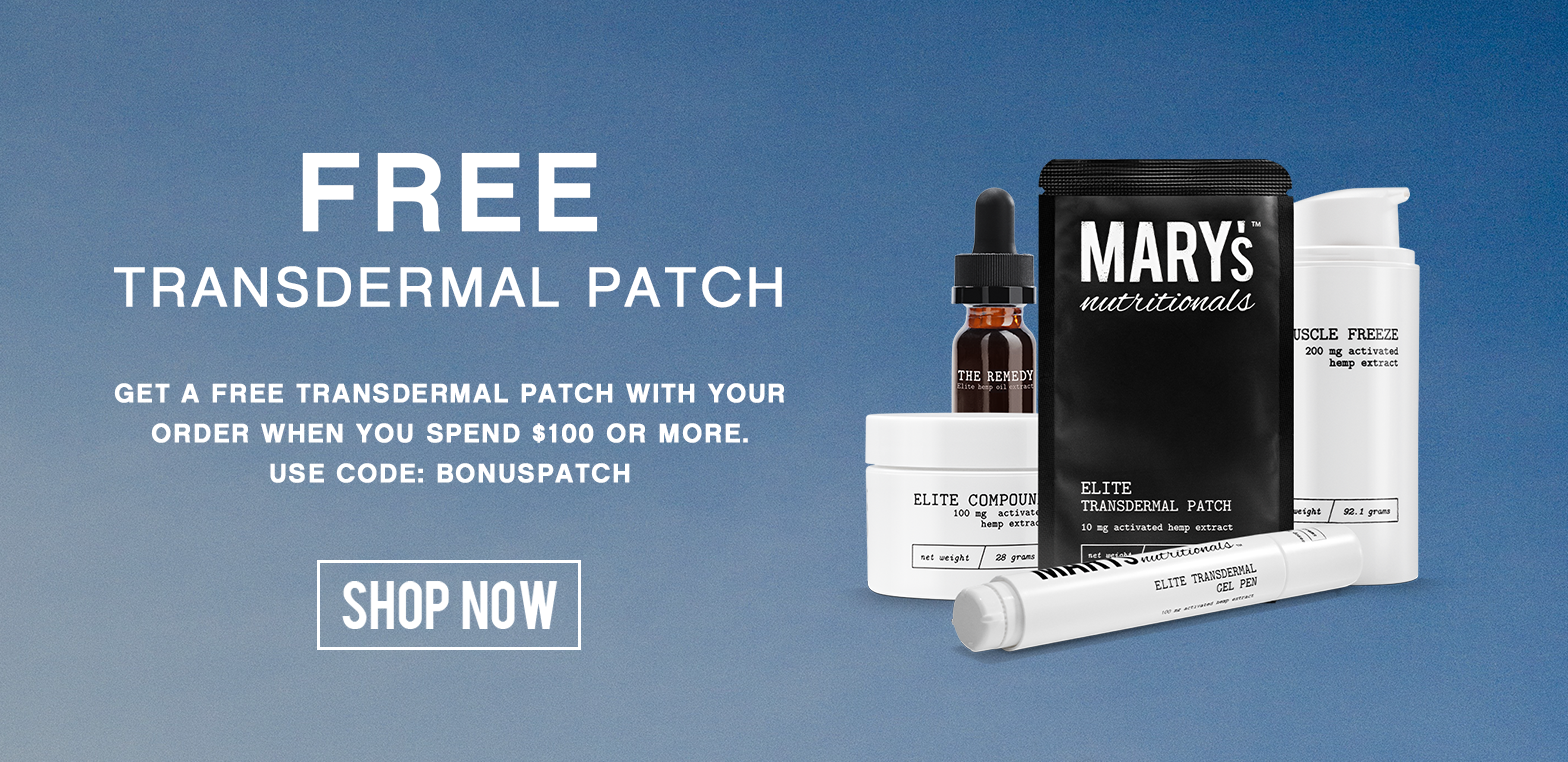 Free transdermal patch when you spend $100 or more
